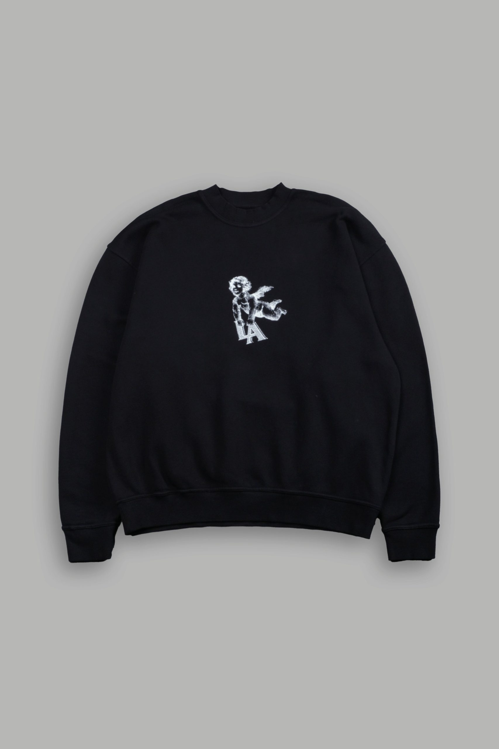 La Cherub London Crewneck in Black - Image 3