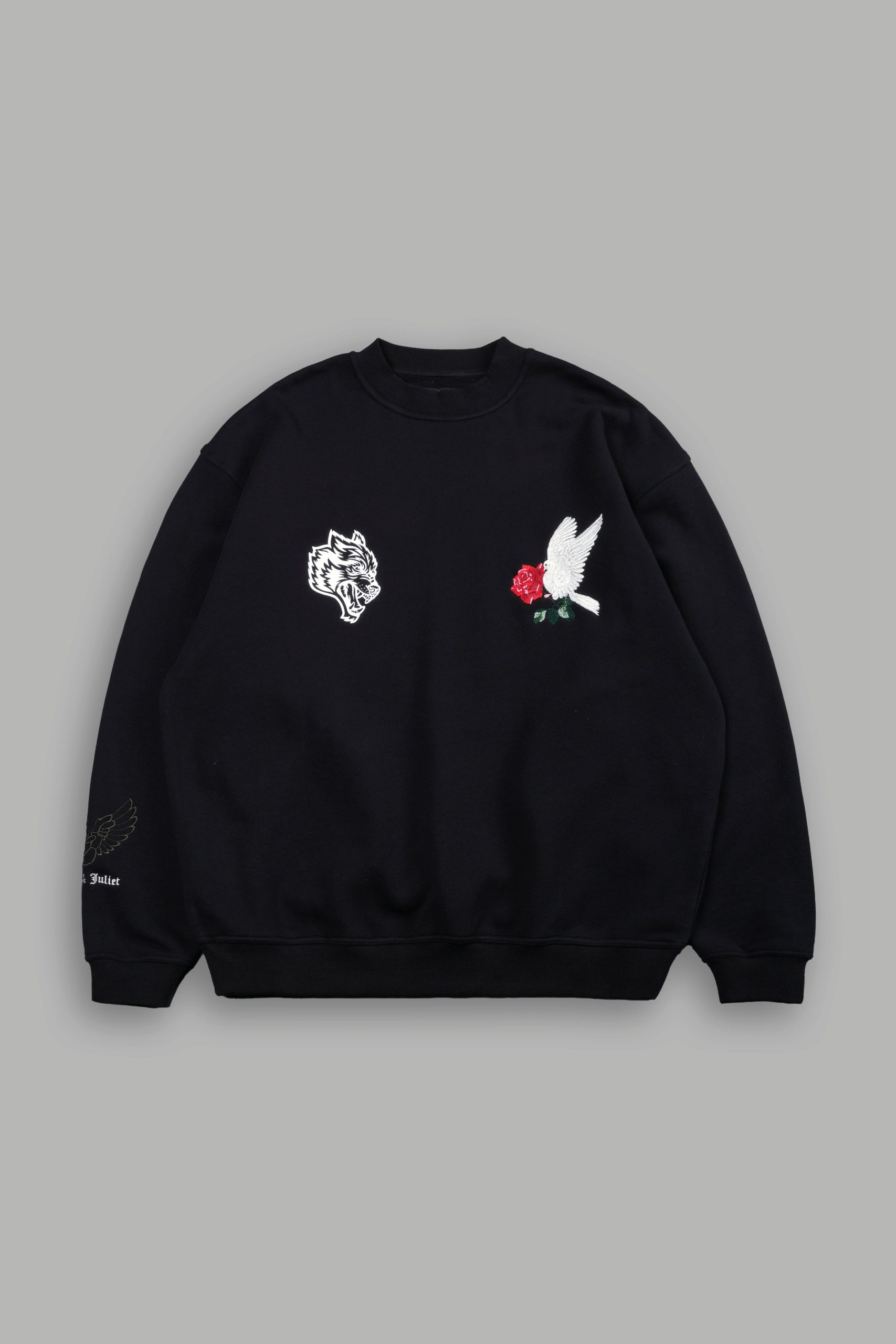 Doomed Love London Unisex Crewneck in Black - Image 3
