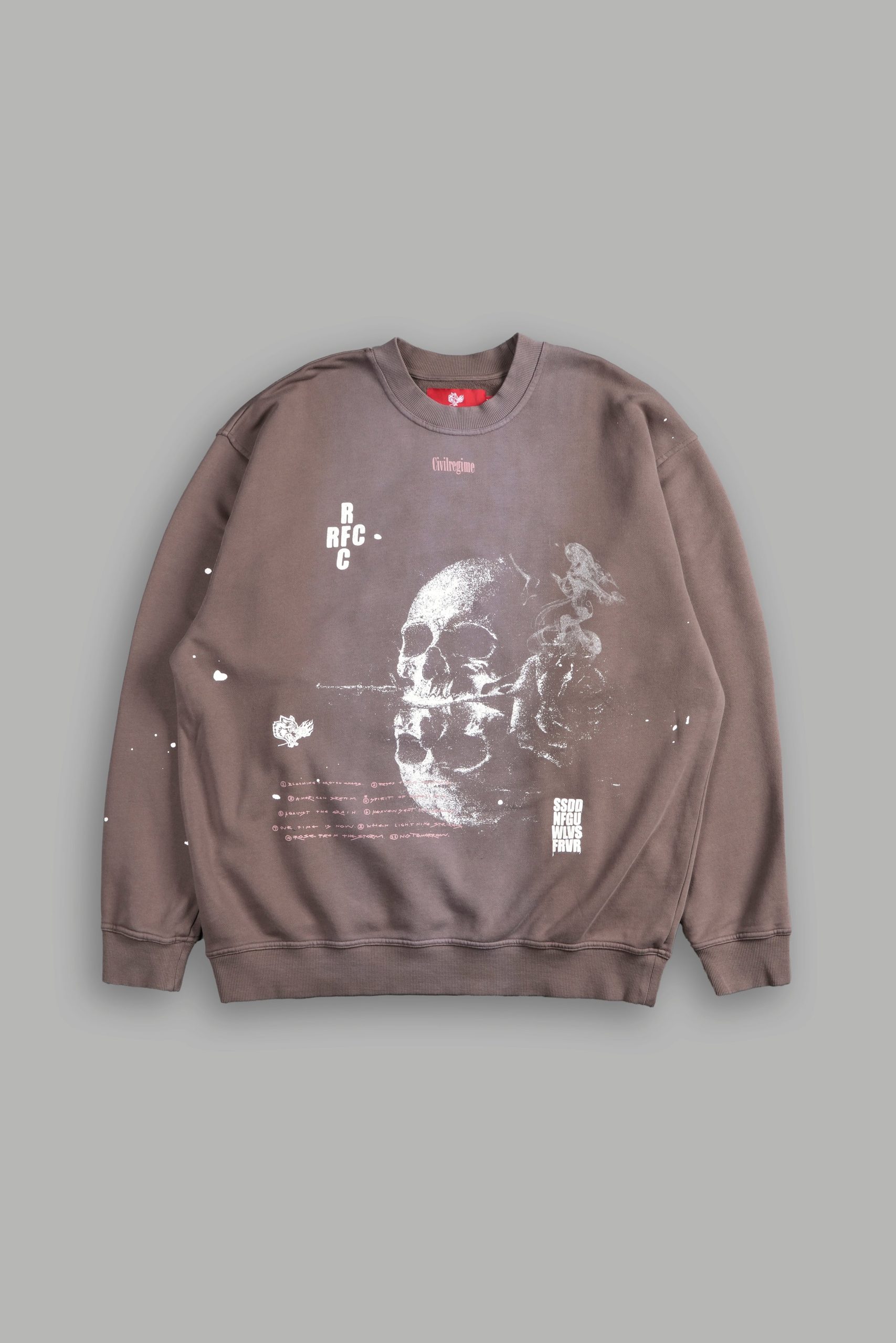 RFC NFGU London Crewneck in Mojave Brown Sun Fade