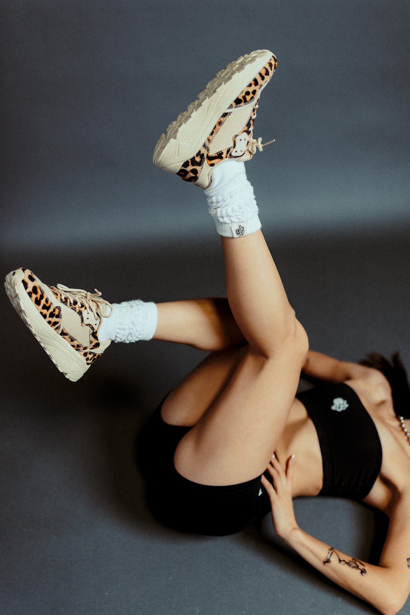 Run-1 Shoes in Clay Leopard/Cream - Image 2