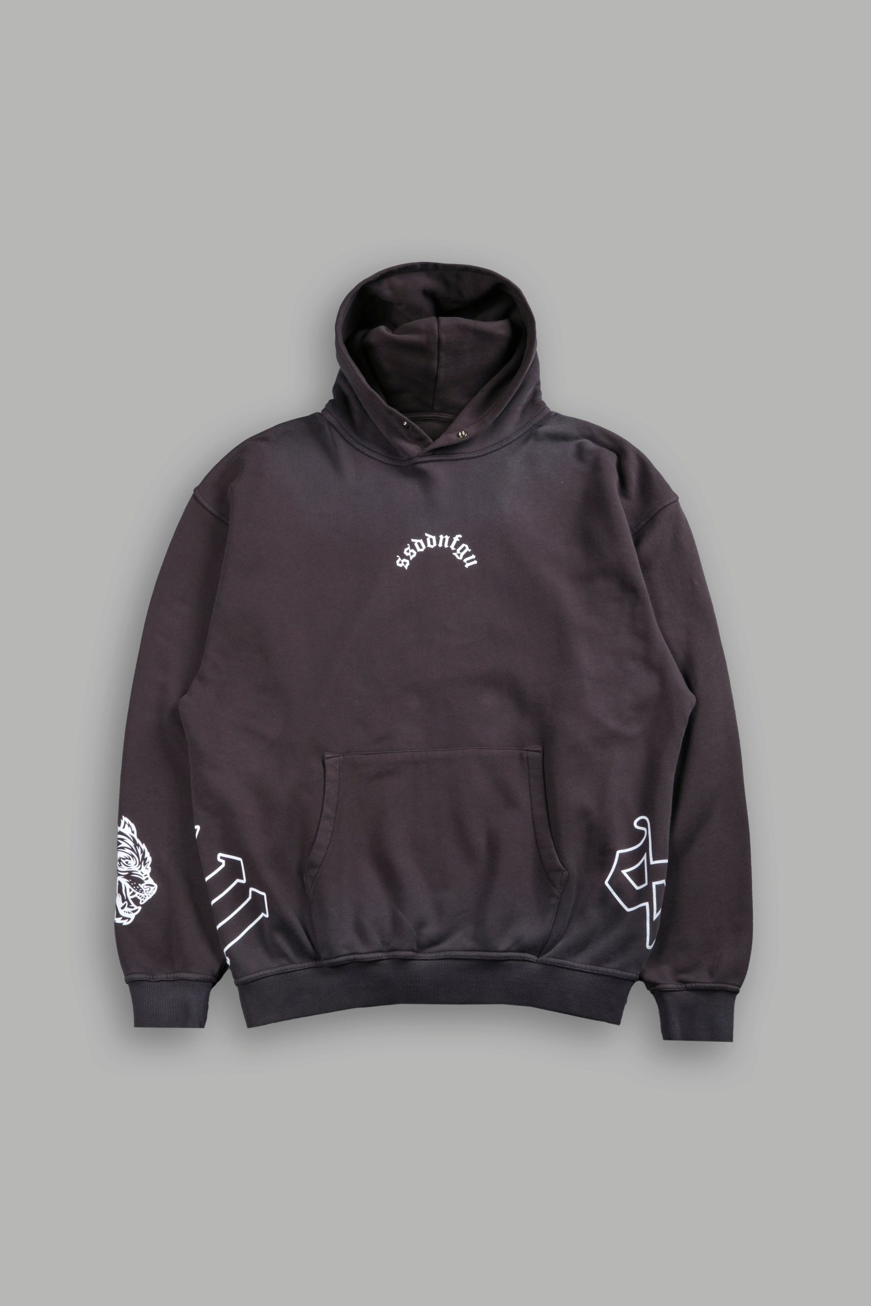 Our Sacrifice Pierce Hoodie in Darc Brown Drift Wash - Image 3