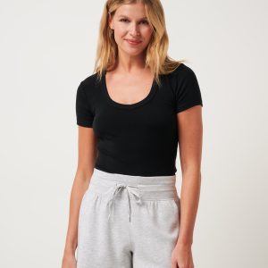 Cloud Rib Short Sleeve Top