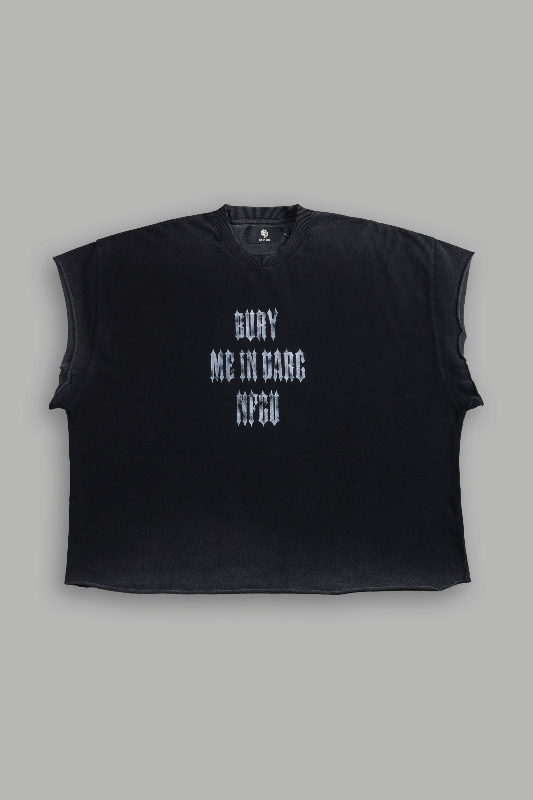Bury Me in Darc Forever Grunge Cut-Off Tee in Black - Image 3