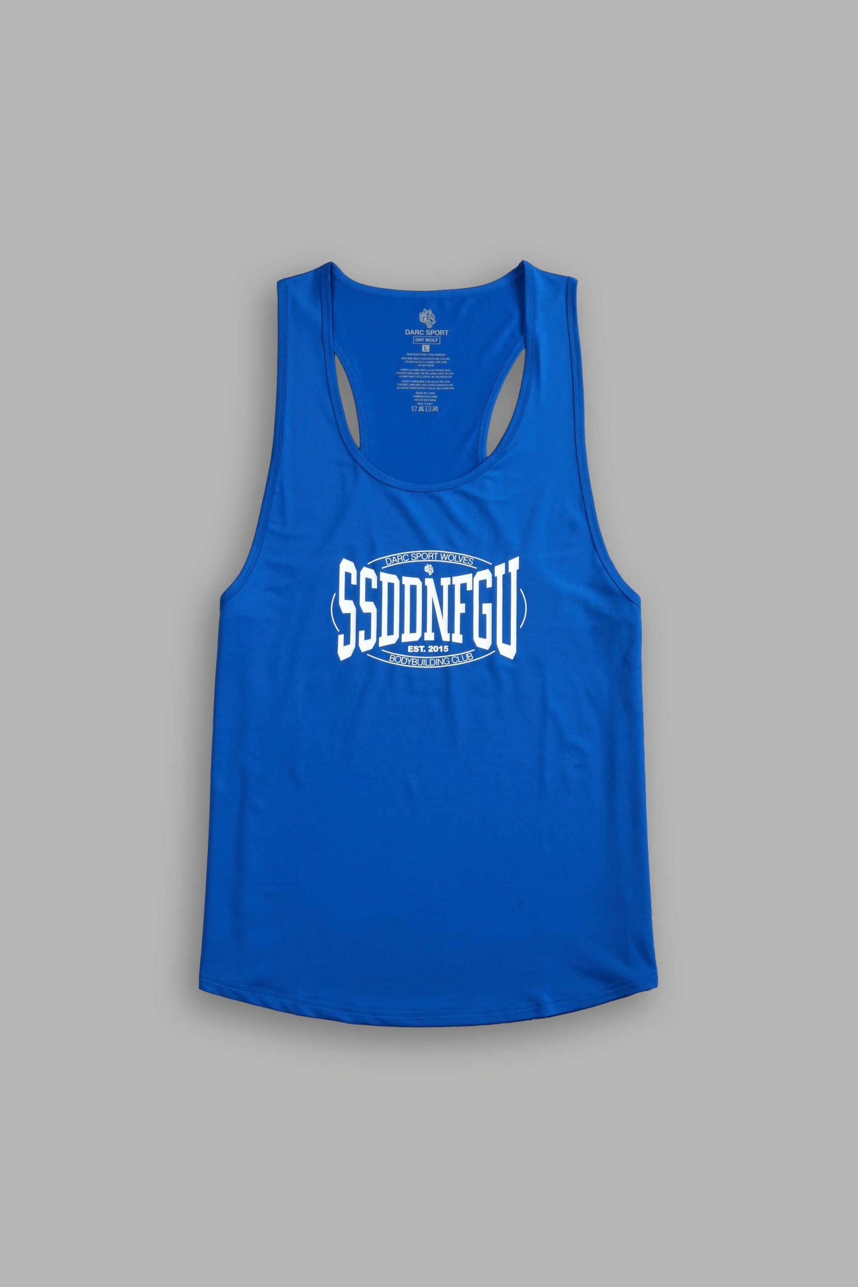 SSDDNFGU FRVR Dry Wolf Mecca Tank in Cobalt Blue