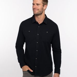 Cloud Flannel Button-Up
