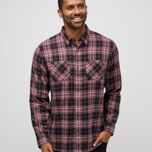 Cloud Flannel Plaid Button-Up