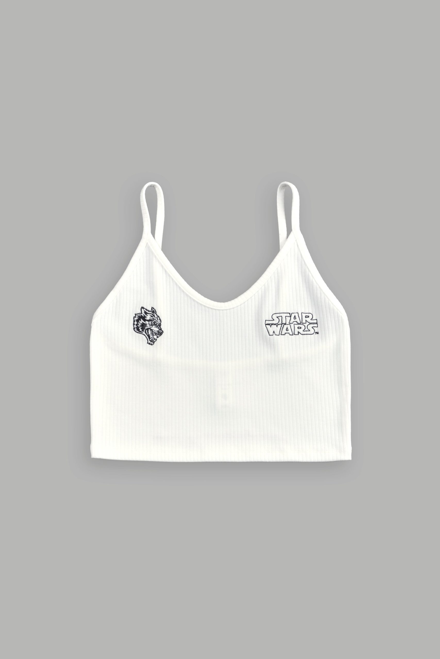 Star Wars Spaghetti Crop Tank in Cream - Image 3