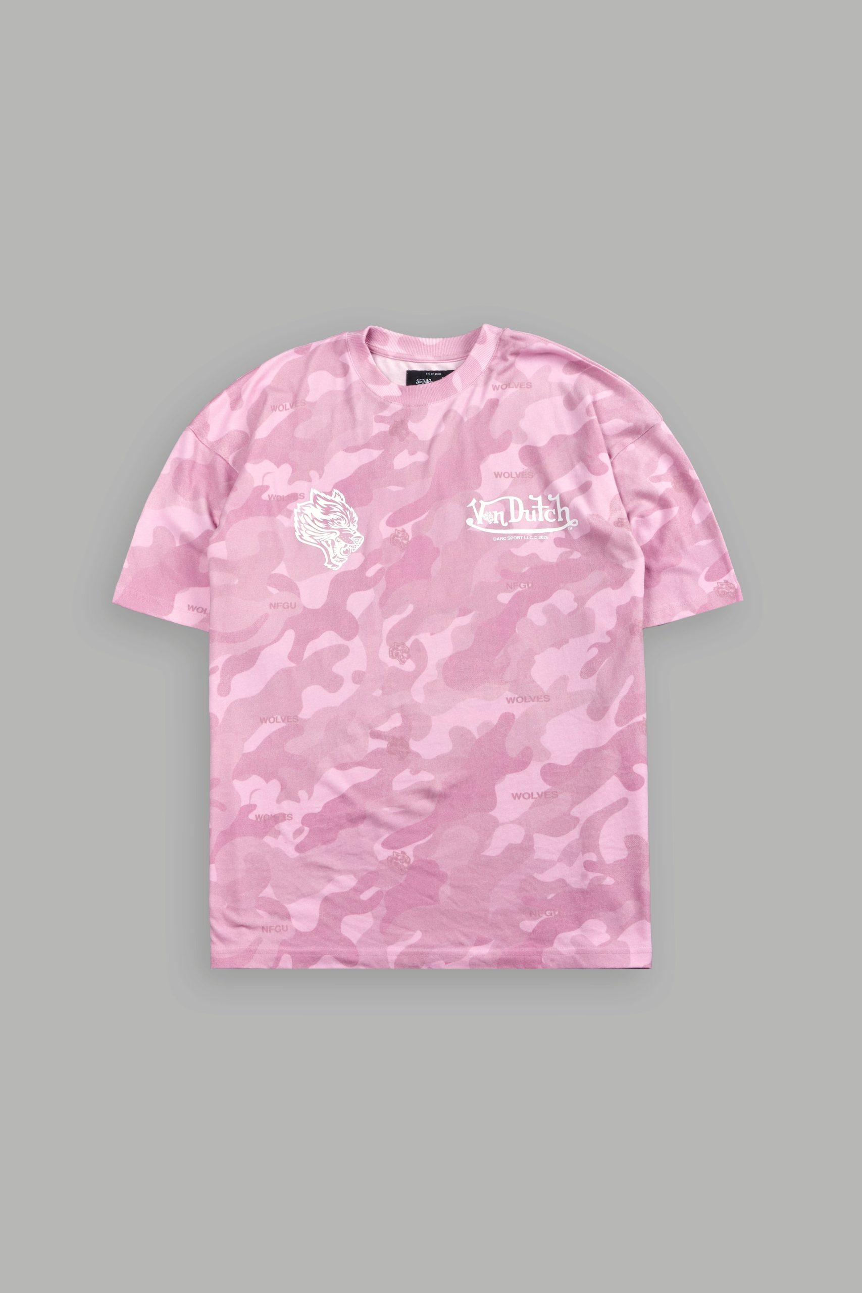 Von Wild V2 Premium Oversized Tee in Dsvd Bubblegum Camo - Image 3