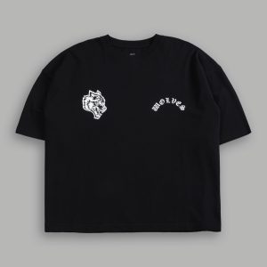Wolf Chopper FRVR Grunge Box Cut Tee in Black