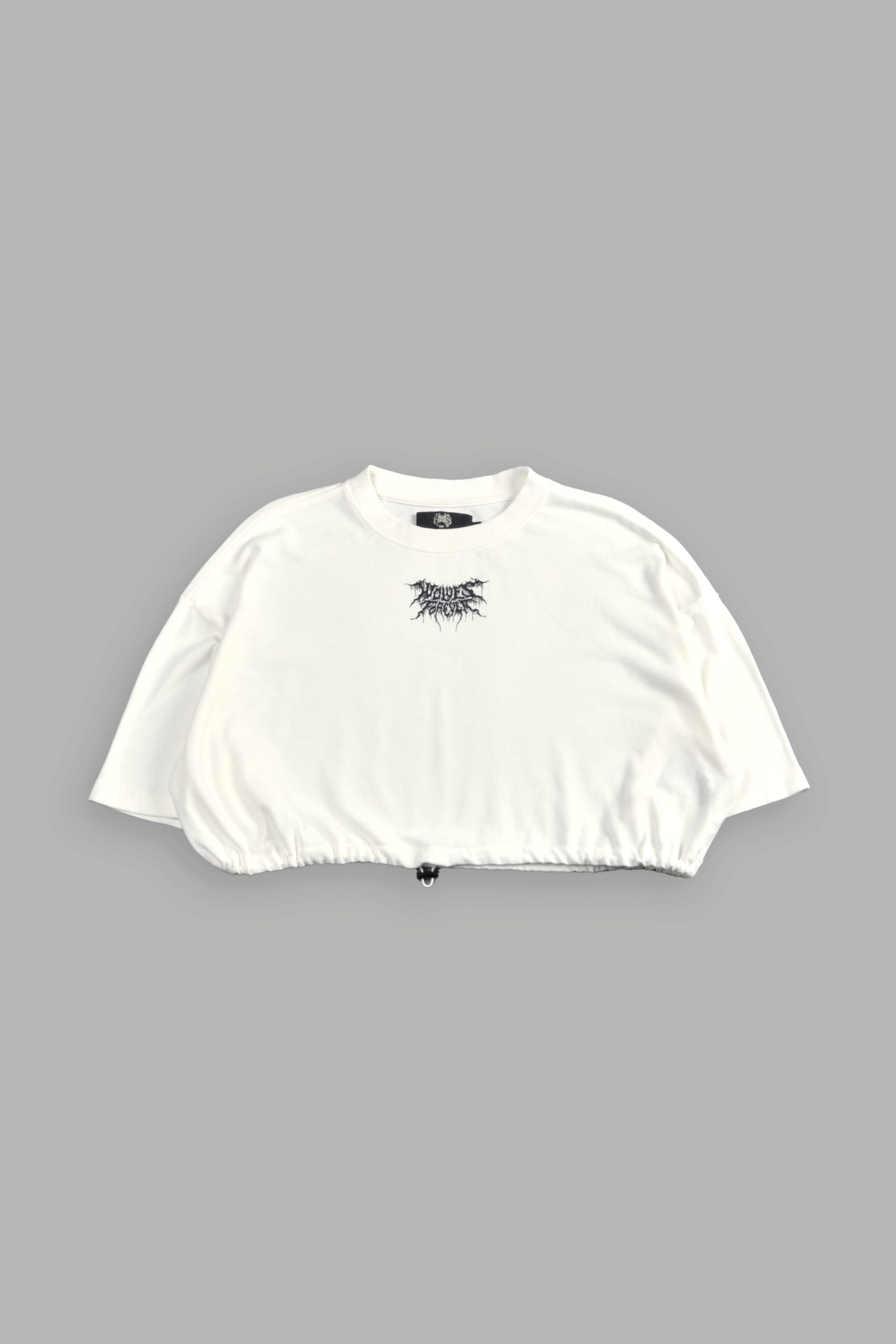Forged From Iron Bungee Cropped Tee in Cream - Image 3