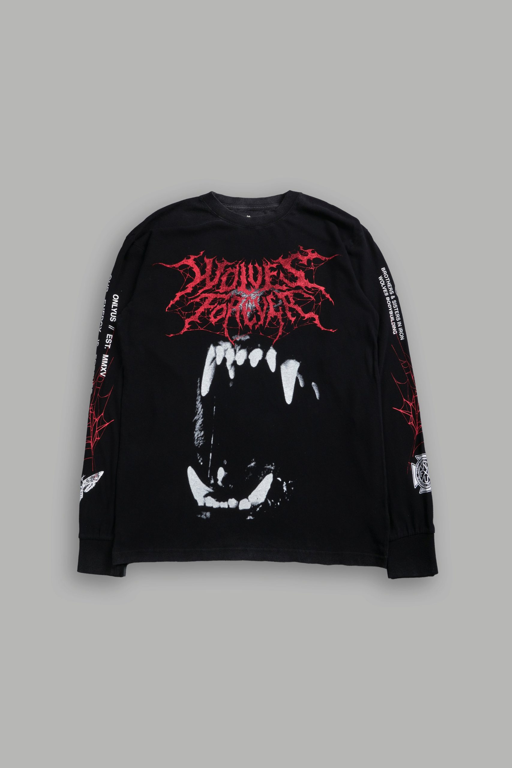 Blood Thirsty Webs Premium L/S Tee in Black