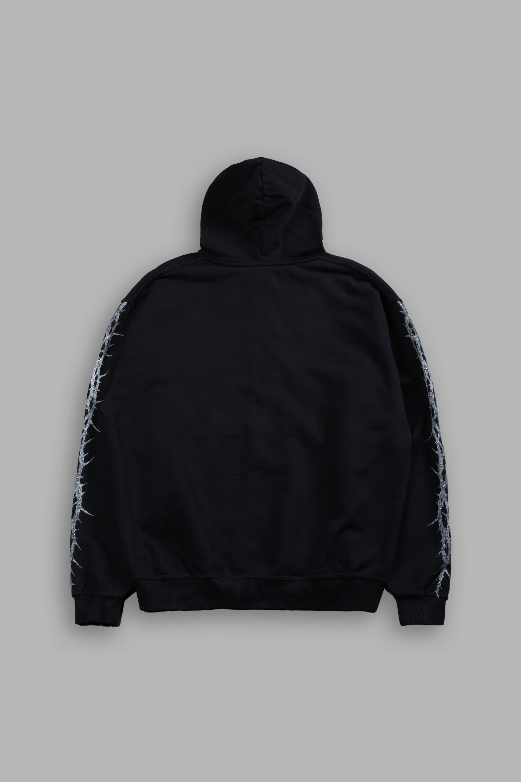 Crowned Grunge Moatis Zip Hoodie in Black - Image 3