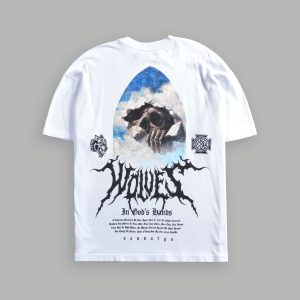 Through The Clouds Premium Oversized Tee in White