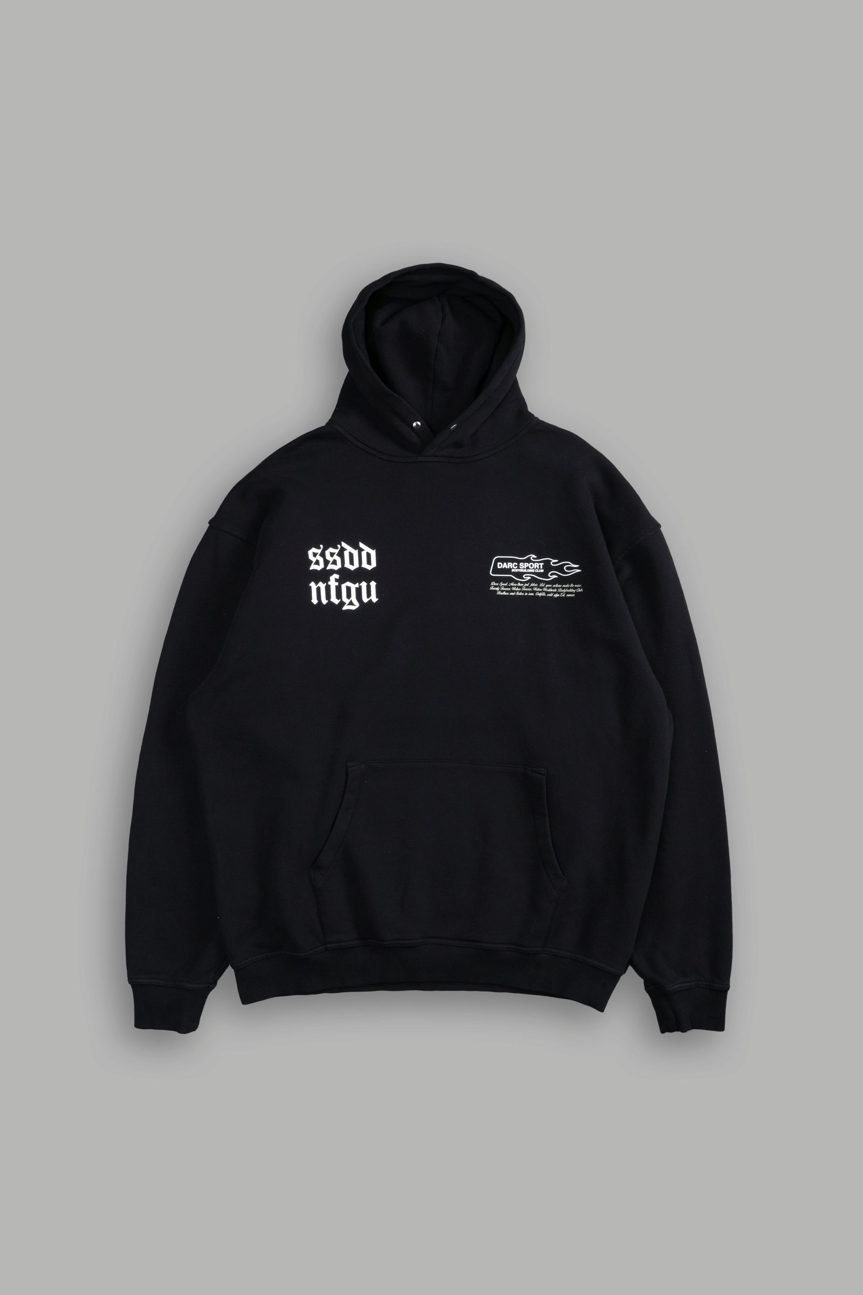 Three Wolves Pierce Hoodie in Black - Image 3