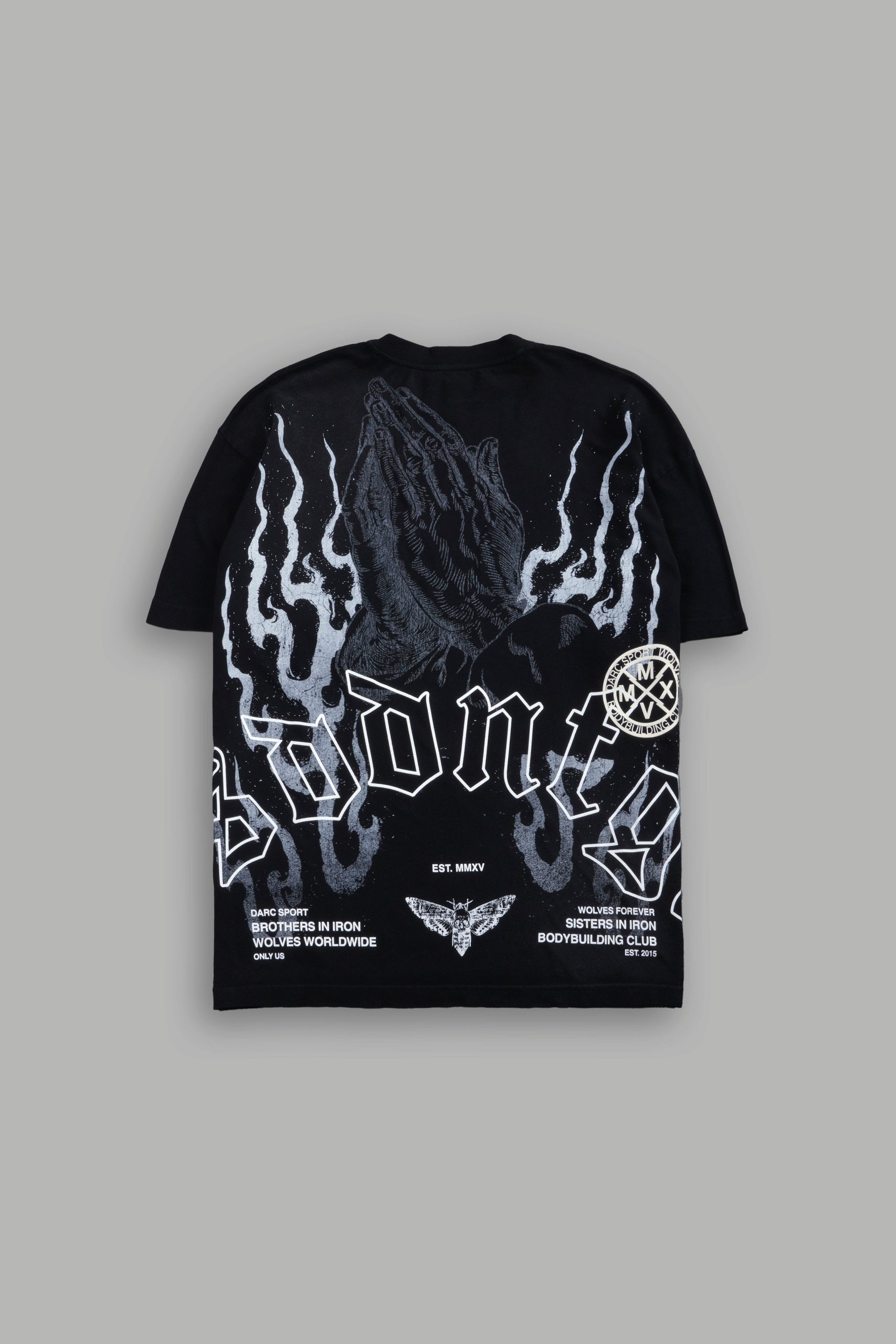 Our Sacrifice Premium Oversized Tee in Black Sun Fade