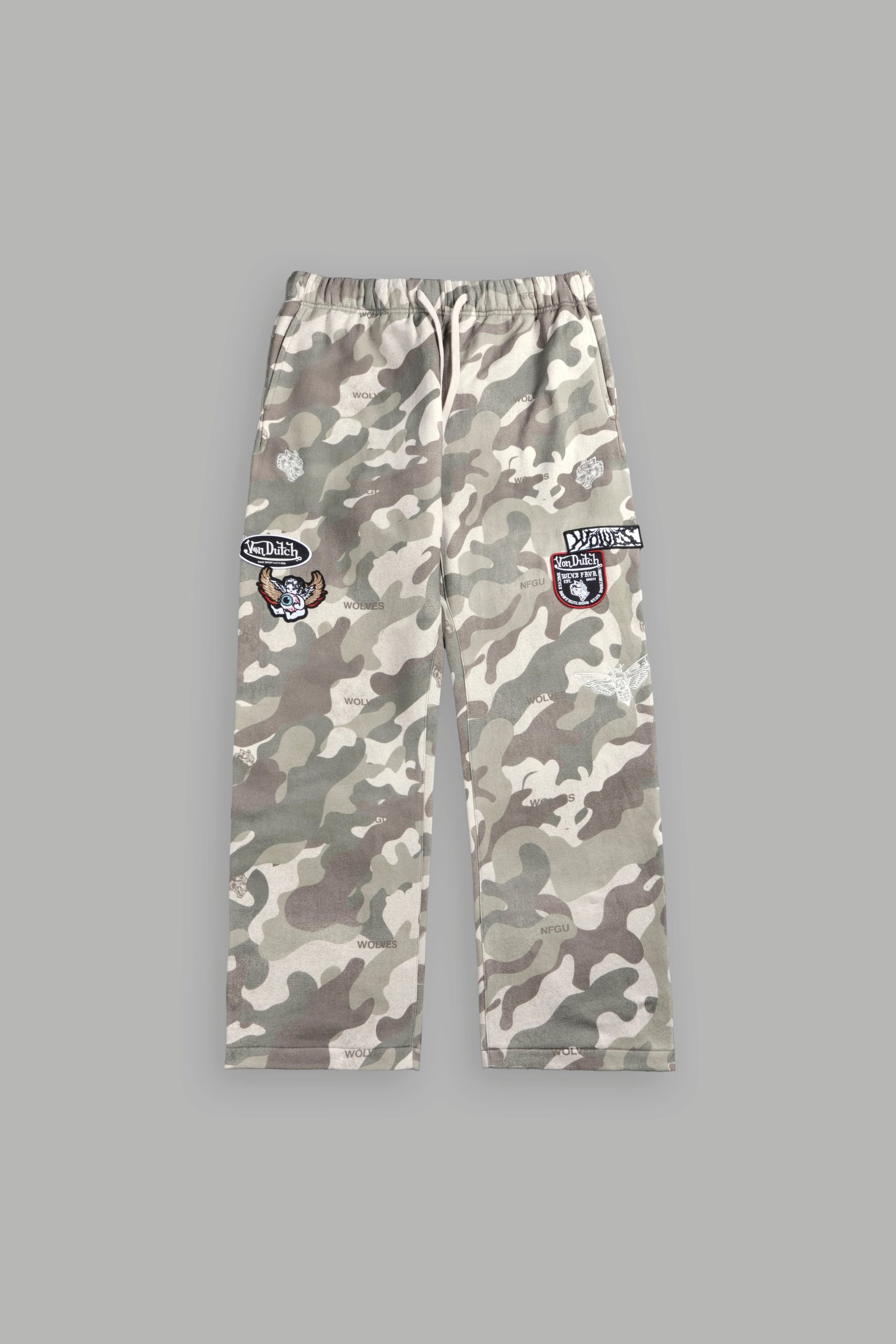 Darc Kulture Bigelow Cargo Sweat Pants in DSVD Green Camo
