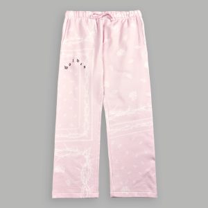 Wolves Pyramid Bigelow Sweat Pants in Blush Pink Thorn Paisley