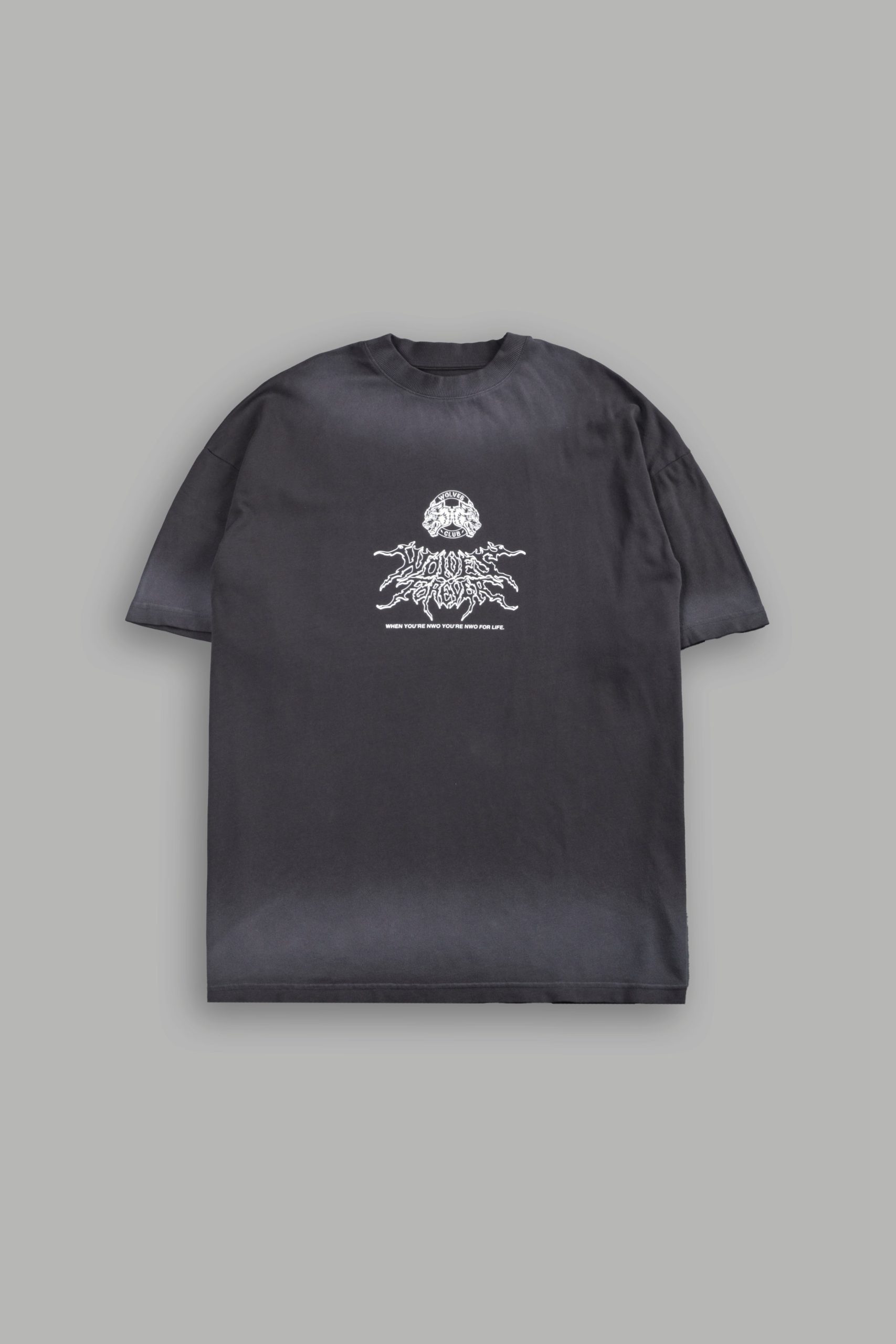 NWO Lightning Premium Oversized Tee in Wolf Gray Drift Wash - Image 3