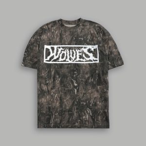 Midnight Wolves Unisex Premium Oversized Tee in Vintage Norse Camo