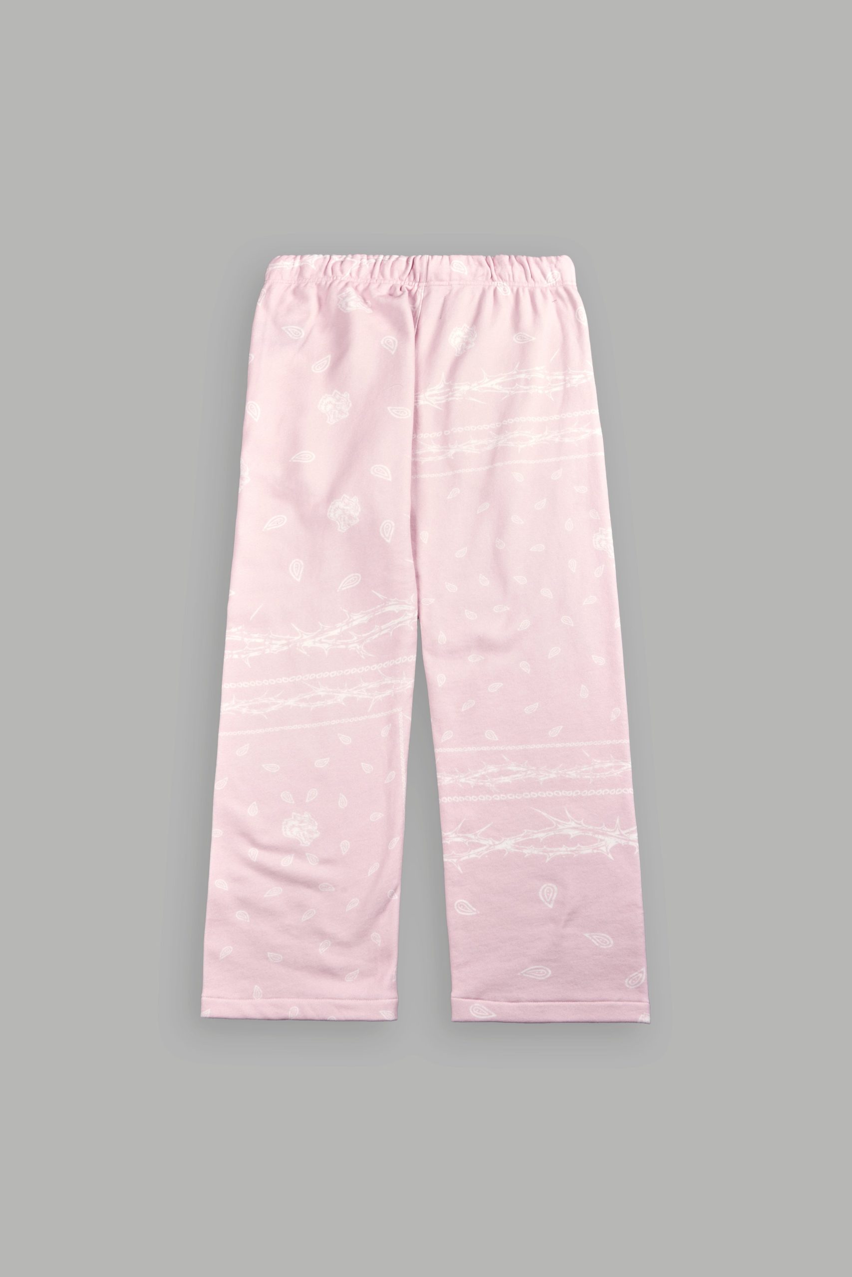 Wolves Pyramid Bigelow Sweat Pants in Blush Pink Thorn Paisley - Image 3
