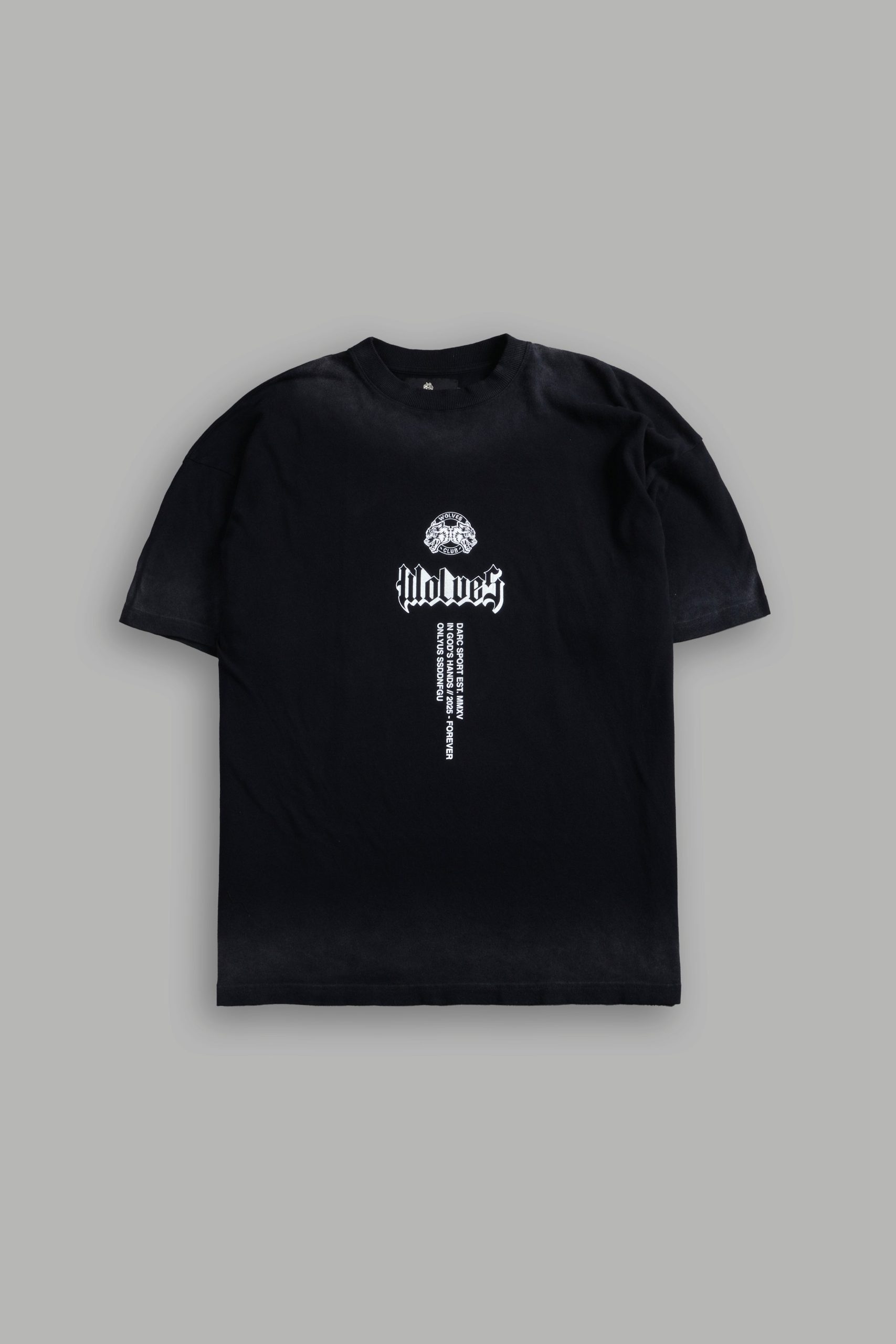 In God's Hands Premium Oversized Tee in Black Drift Wash - Image 3