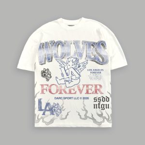 La Heritage Premium Oversized Tee in Cream
