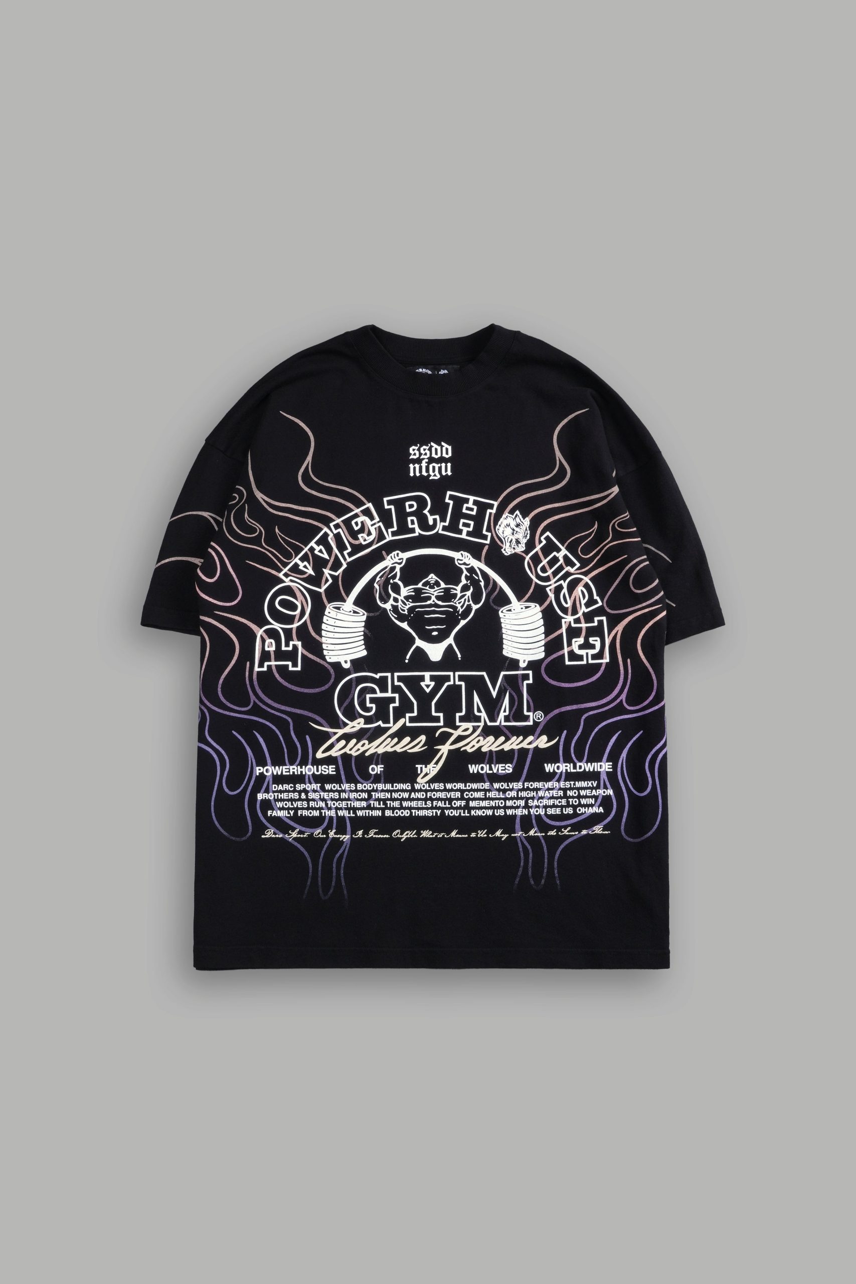 Light Your Fire Premium Oversized Tee in Black