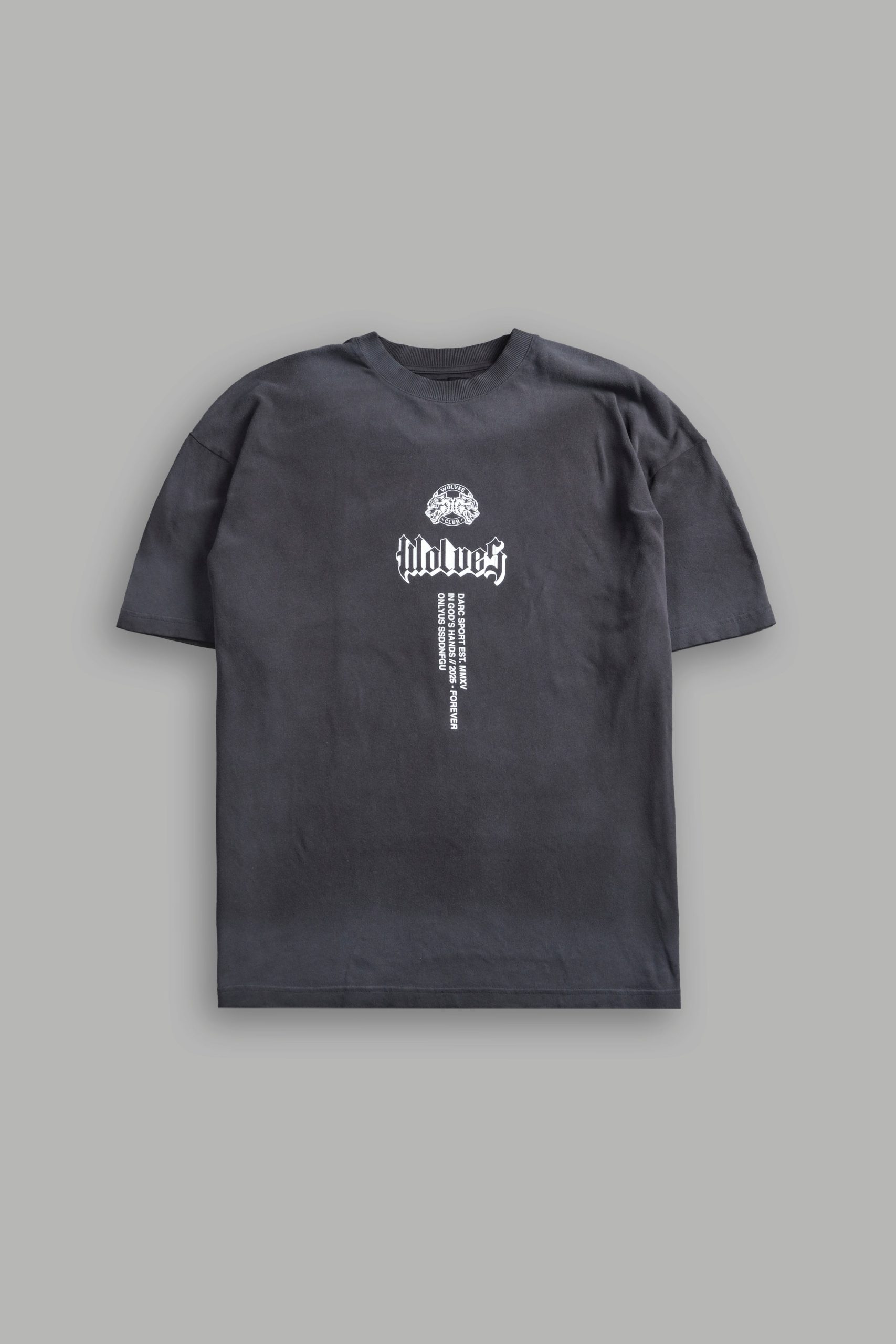 In God's Hands Premium Oversized Tee in Wolf Gray Drift Wash - Image 3