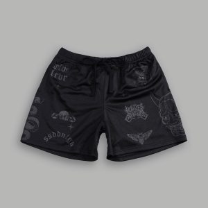 Oni Wolves Mesh Shorts in Black