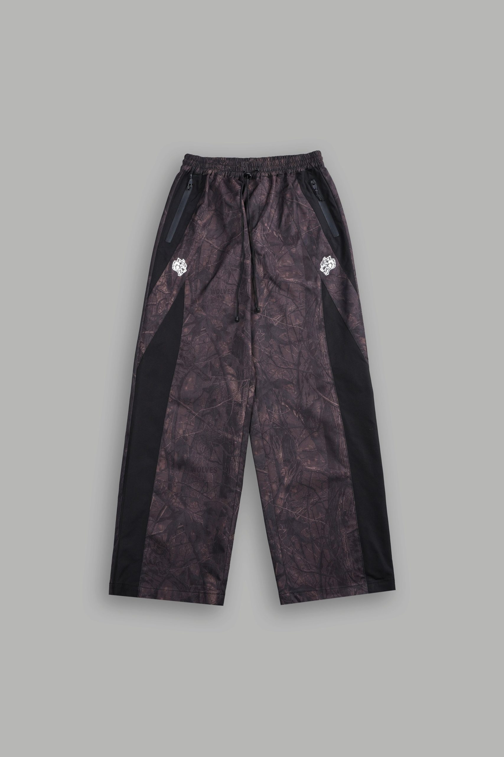 Dual Brolic Unisex Track Pants in Brown Driftwood Forest Camo