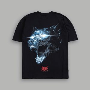 Chrome Wolf Premium Oversized Tee in Black