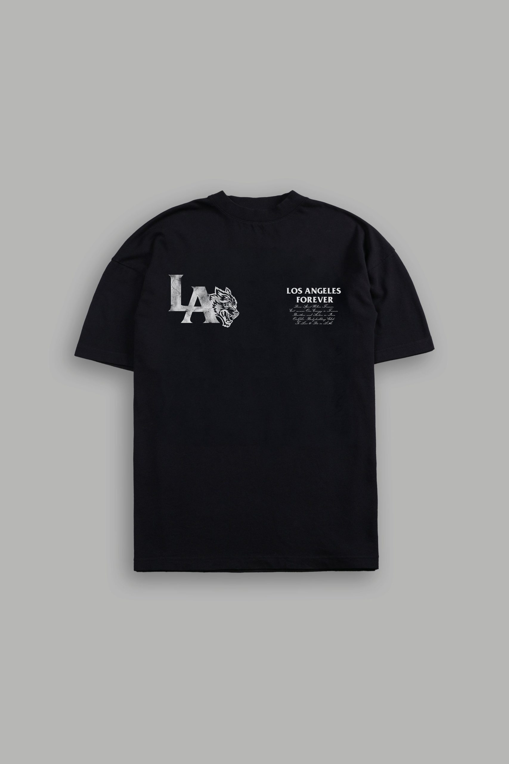 La Wolves V2 Premium Oversized Tee in Black - Image 2