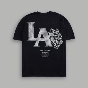 La Wolves V2 Premium Oversized Tee in Black