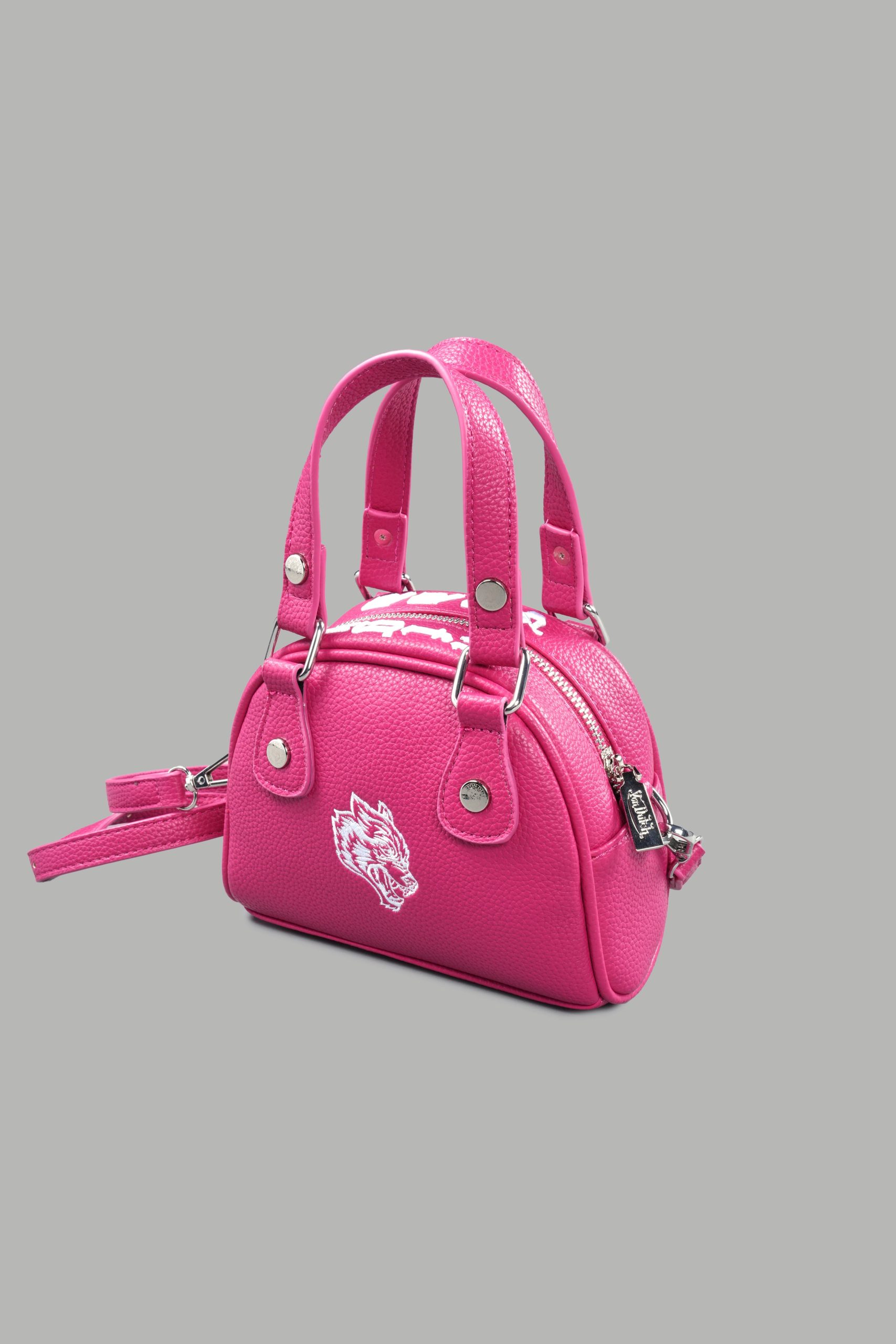 DSVD Collab VD Leather Mini Bowler in Mauve/Pink - Image 6