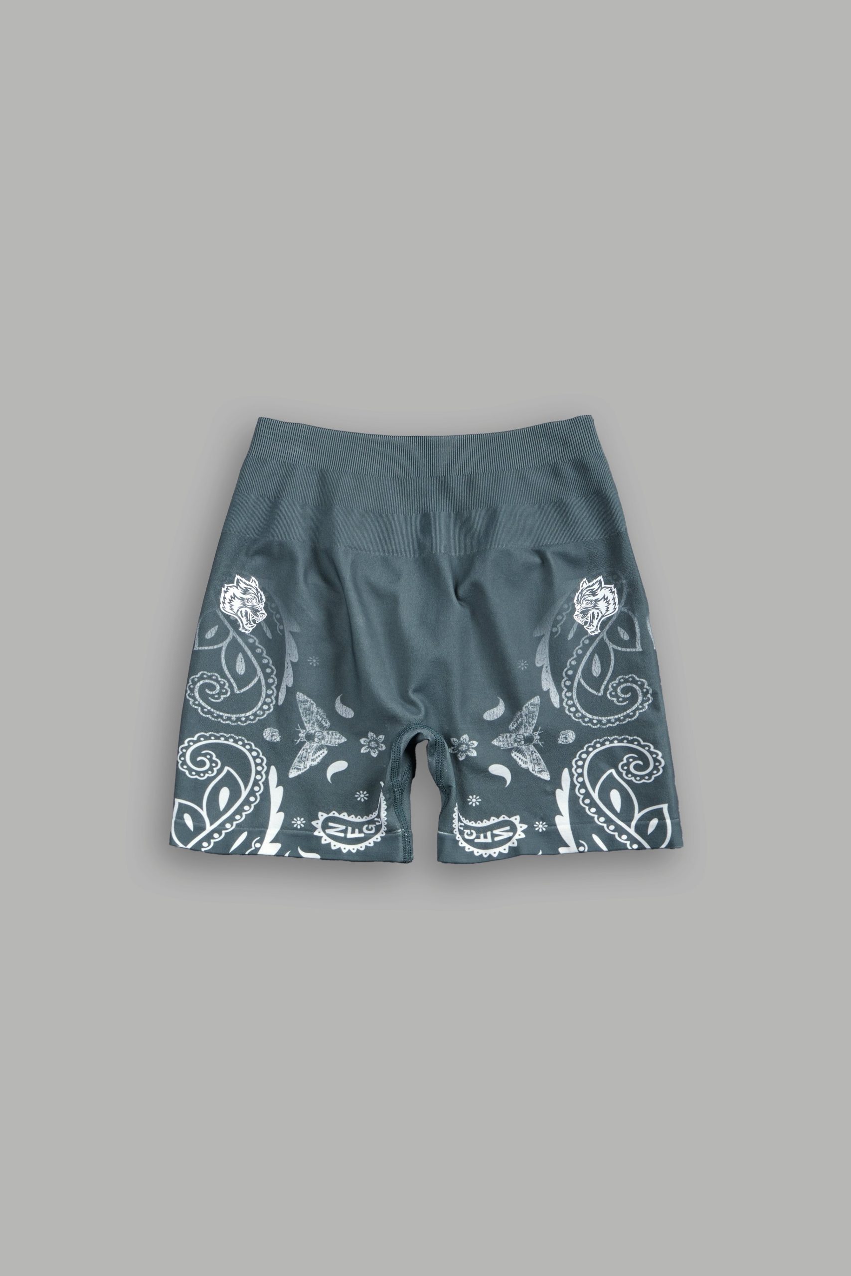 Faded Paisley Stella Soft Seamless Shorts in Greek Stone - Image 5