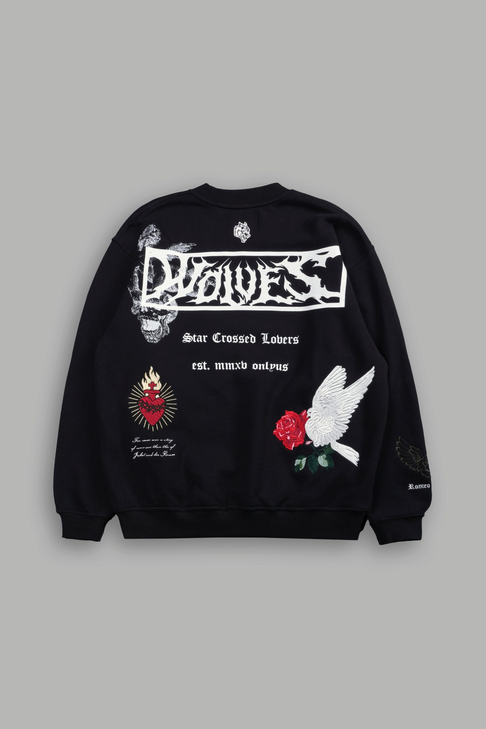 Doomed Love London Unisex Crewneck in Black