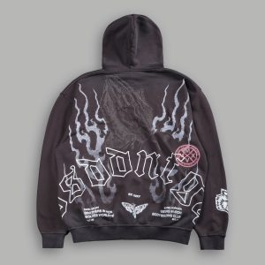 Our Sacrifice Pierce Hoodie in Darc Brown Drift Wash