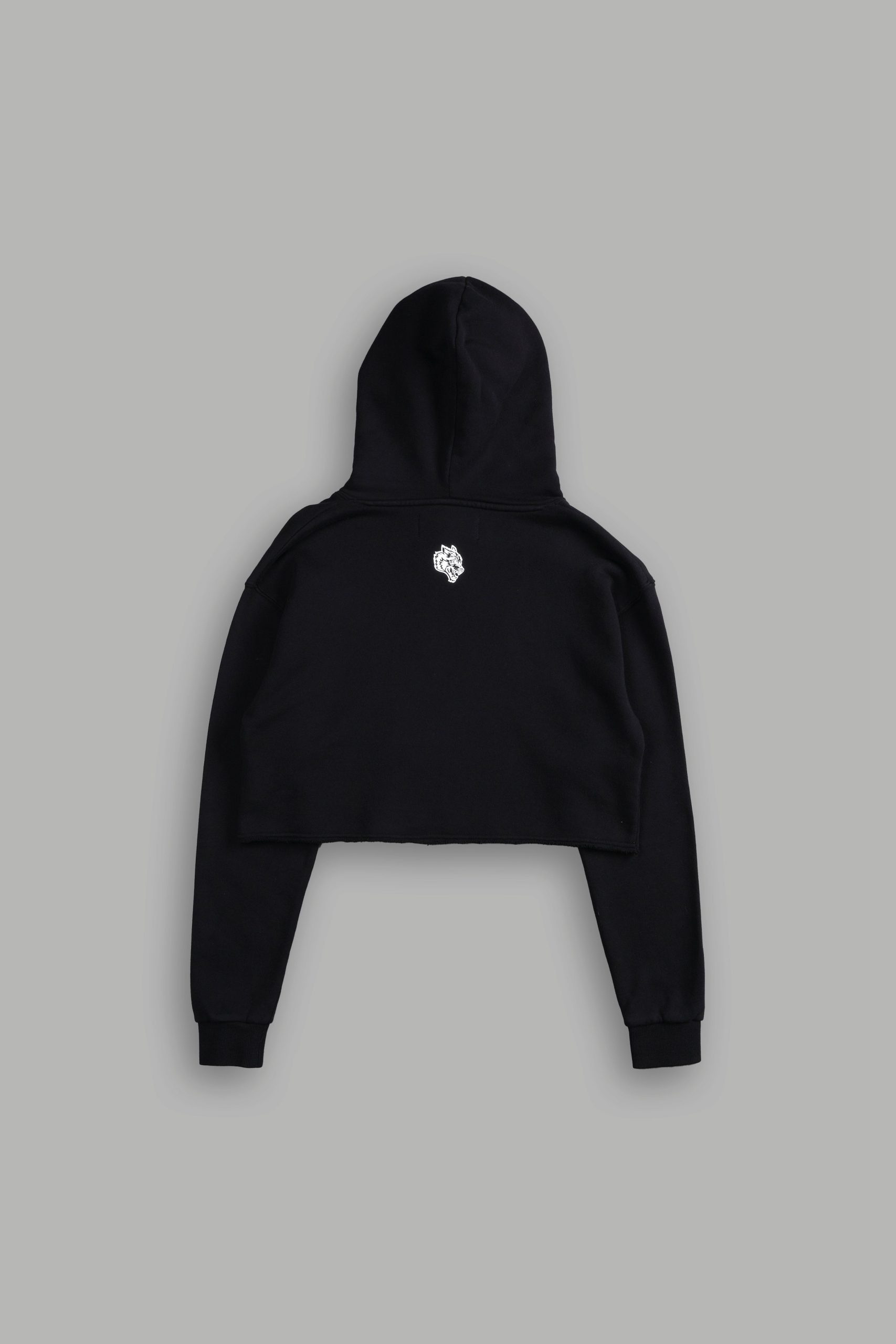 The Queen Wyoming (Cropped) Hoodie in Black - Image 4