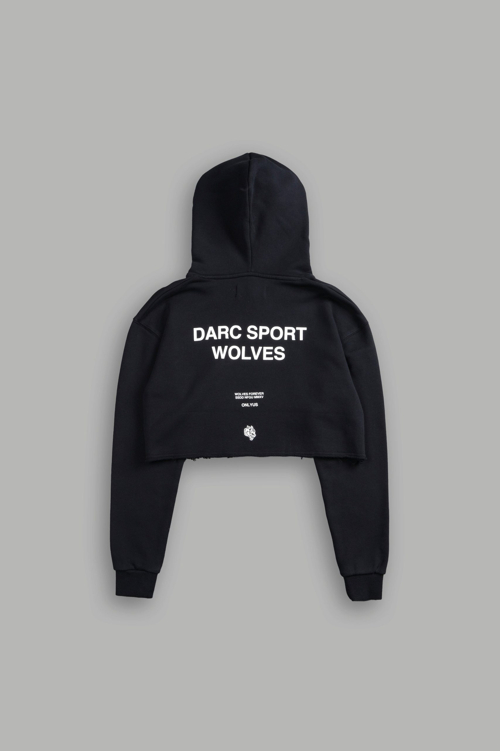 Darc Sport Wolves Pierce (Cropped) Hoodie in Black - Image 4