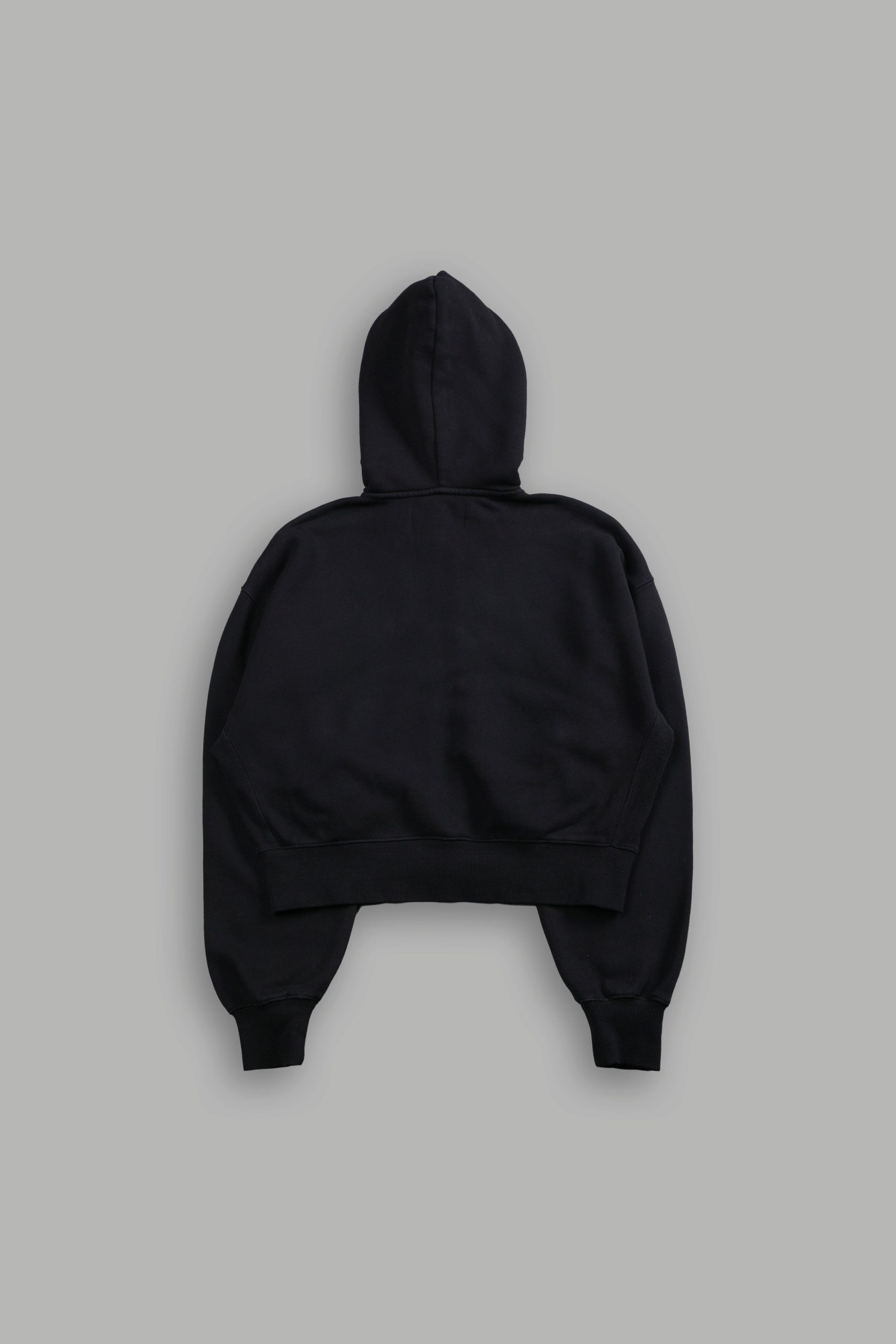 Darc Wandering Sage Cropped Zip Hoodie in Black - Image 4