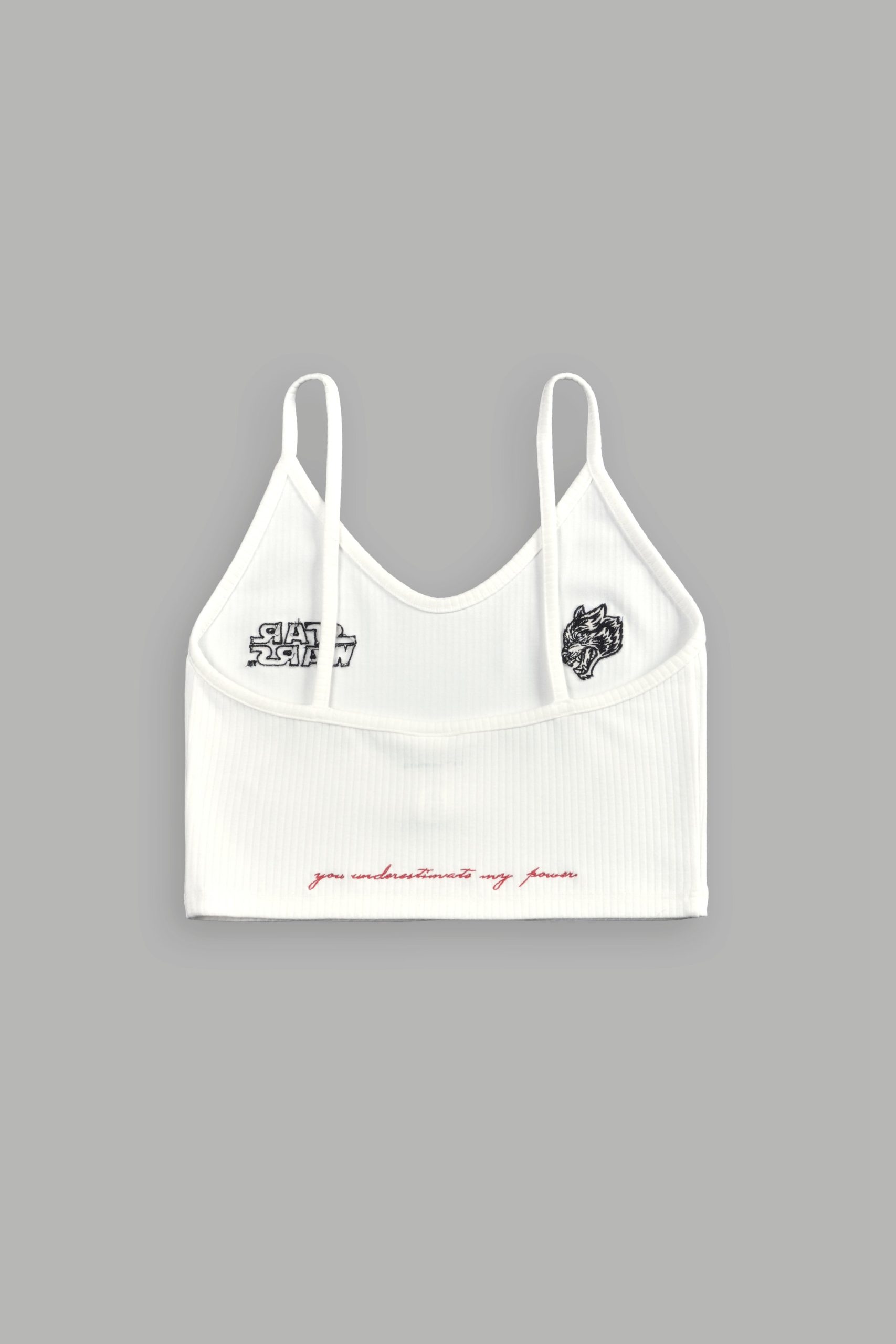 Star Wars Spaghetti Crop Tank in Cream - Image 4