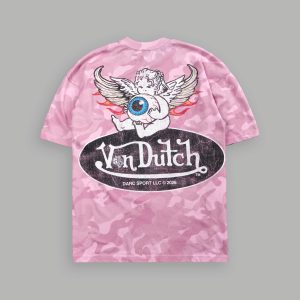Von Wild V2 Premium Oversized Tee in Dsvd Bubblegum Camo