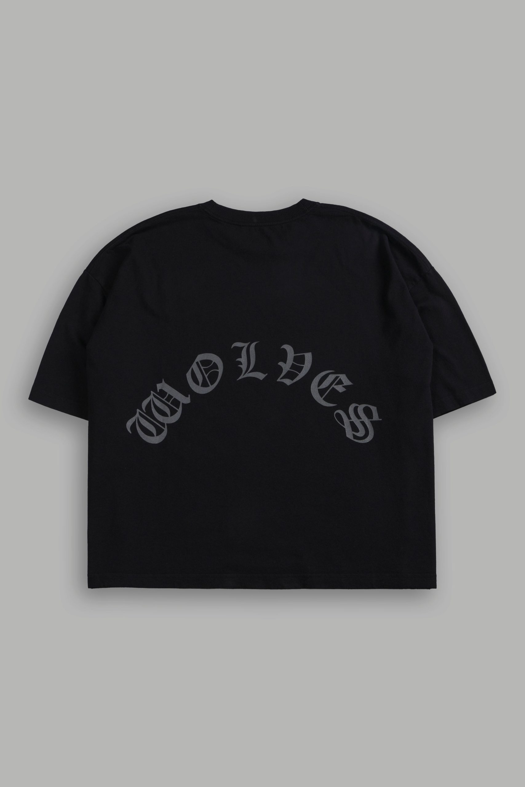 Wolf Chopper FRVR Grunge Box Cut Tee in Black - Image 3