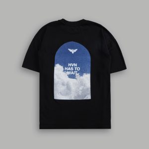 Window to Heaven Premium Oversized Tee in Black