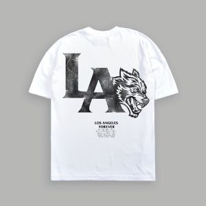 La Wolves V2 Premium Oversized Tee in White