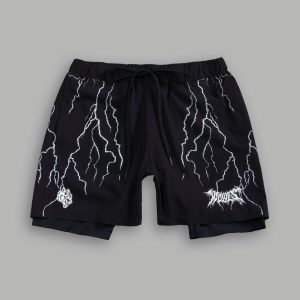 Wolves Storm Compression Shorts in Black