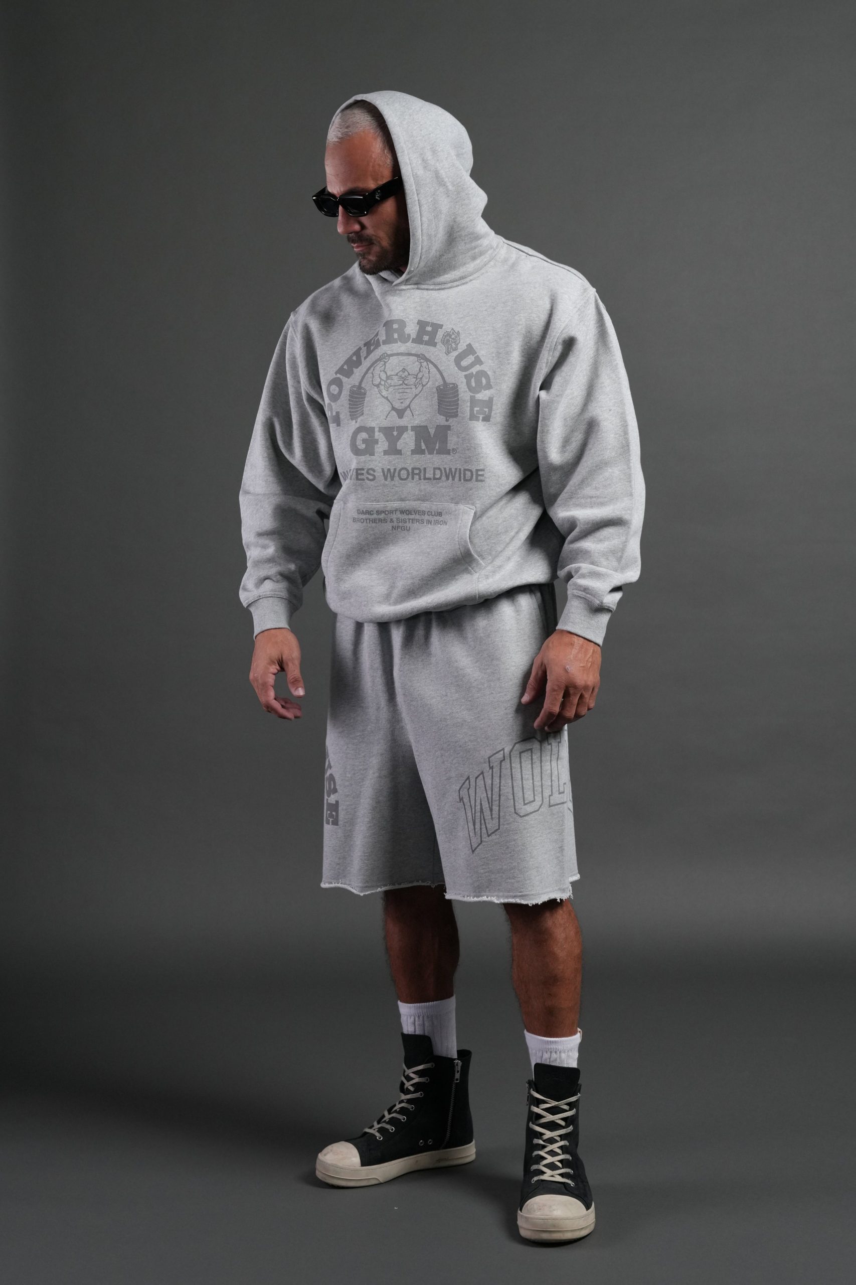 Powerhouse of the Wolves Pierce Hoodie in Light Athletic Gray - Image 5