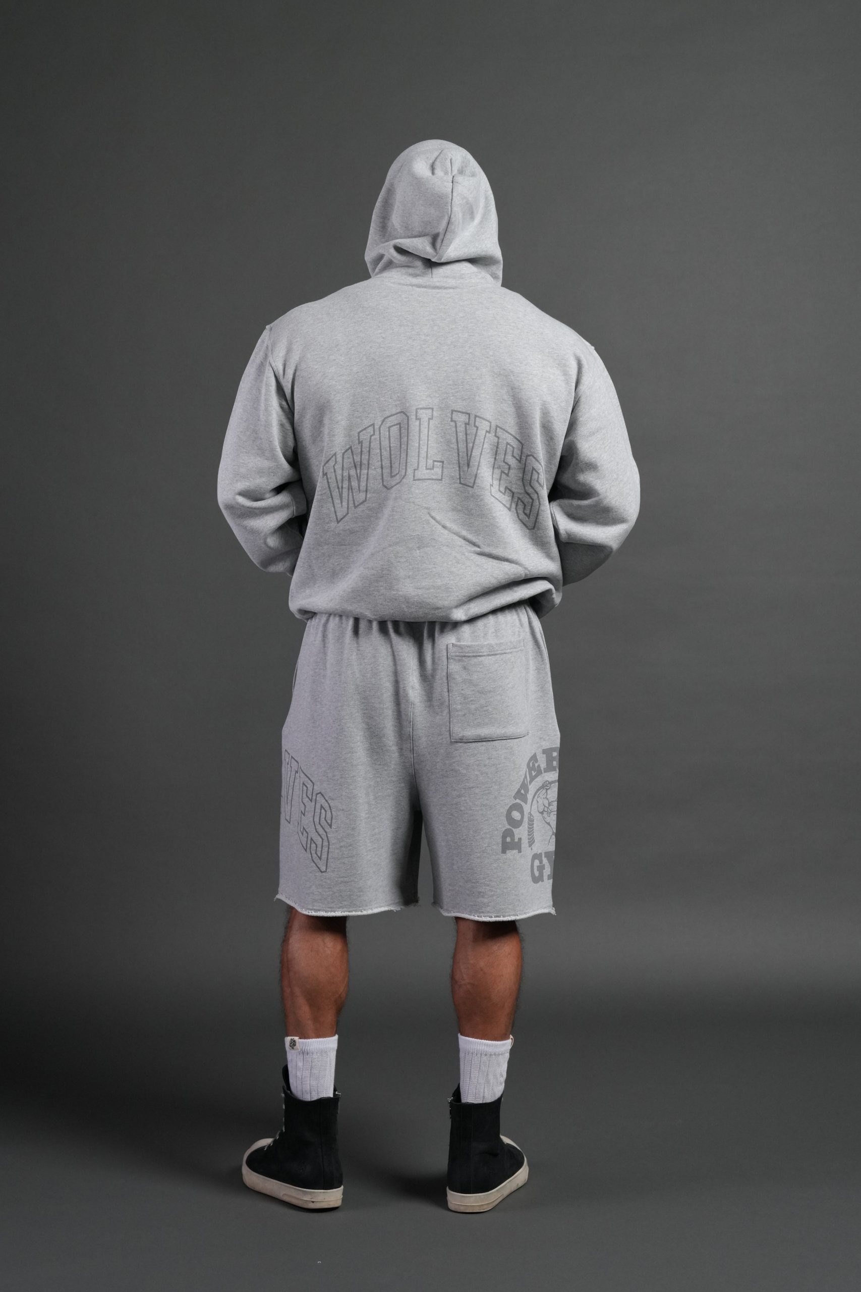 Powerhouse of the Wolves Pierce Hoodie in Light Athletic Gray - Image 6