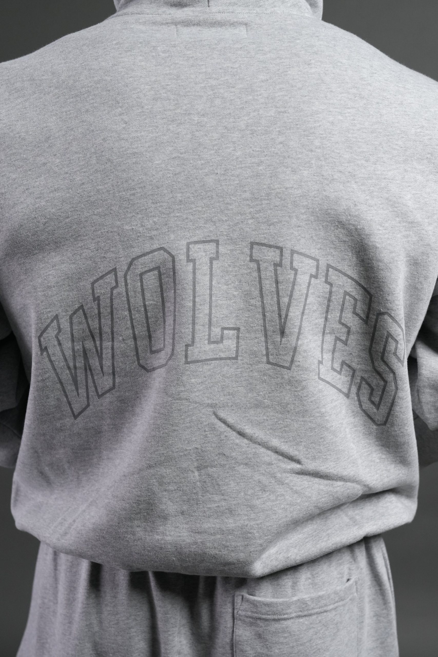 Powerhouse of the Wolves Pierce Hoodie in Light Athletic Gray - Image 8