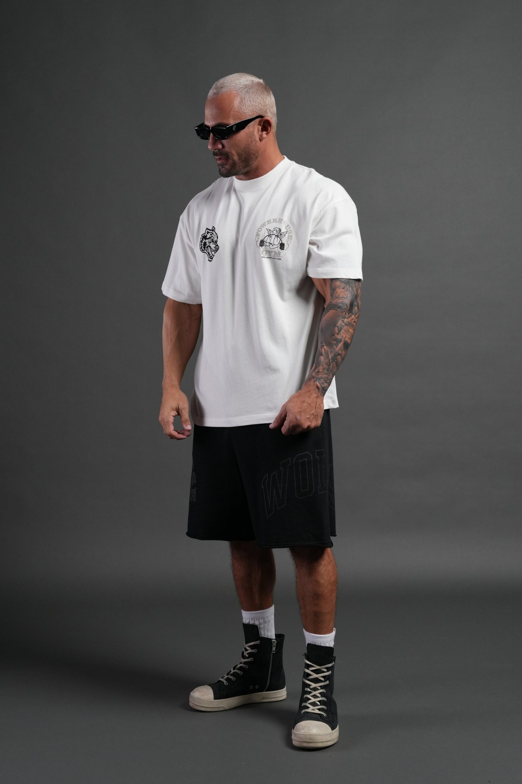 Powerhouse of the Cherub Unisex Premium Oversized Tee in Cream - Image 9
